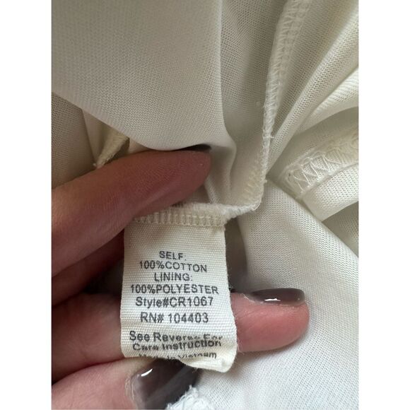 White Summer Ruffle Sleeve Dress - Picture 8 of 9